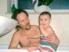 Getting cleaned up at Oma's in Munich